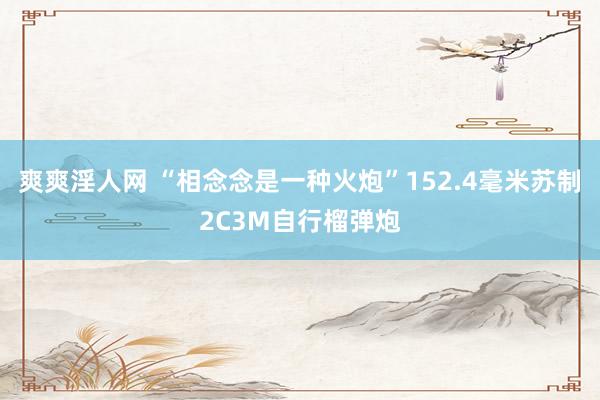 爽爽淫人网 “相念念是一种火炮”152.4毫米苏制2C3M自行榴弹炮