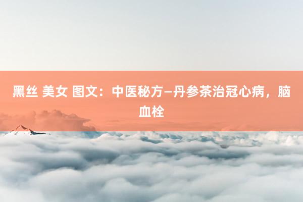 黑丝 美女 图文：中医秘方—丹参茶治冠心病，脑血栓